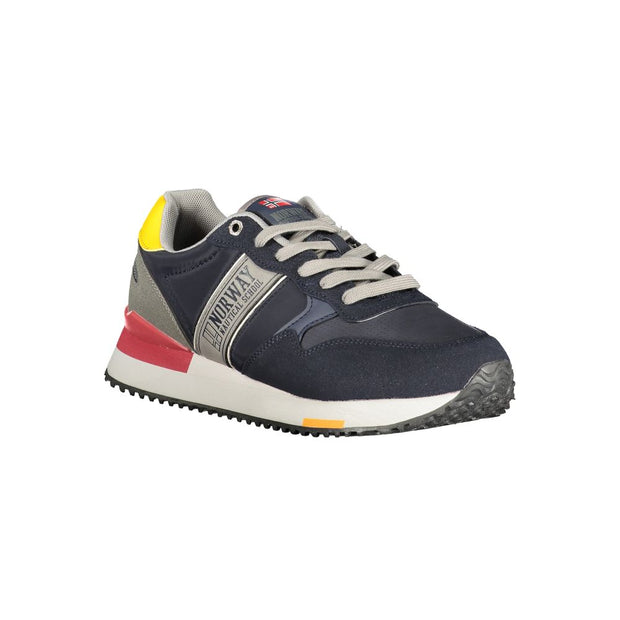 Blue Polyester Men Sneaker