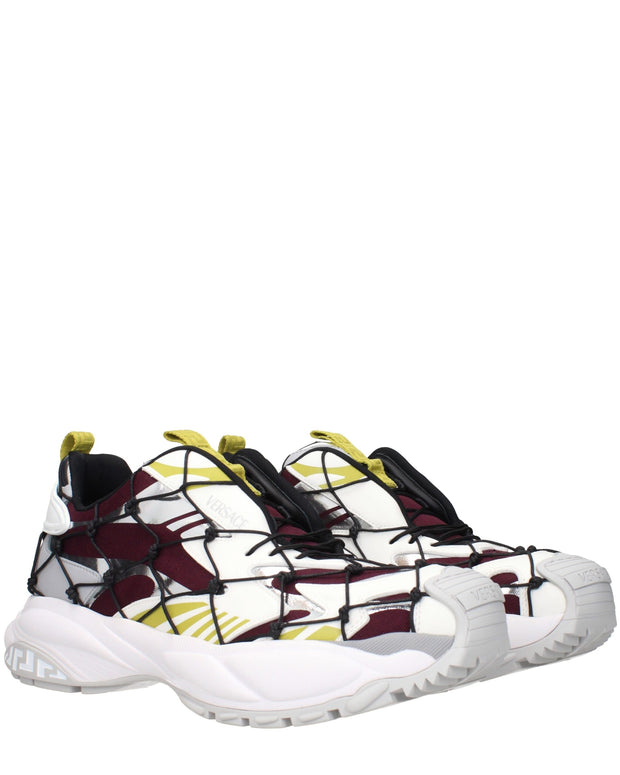 Red Fabric Athletic Sneakers
