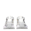 White Fabric Chunky Sneakers