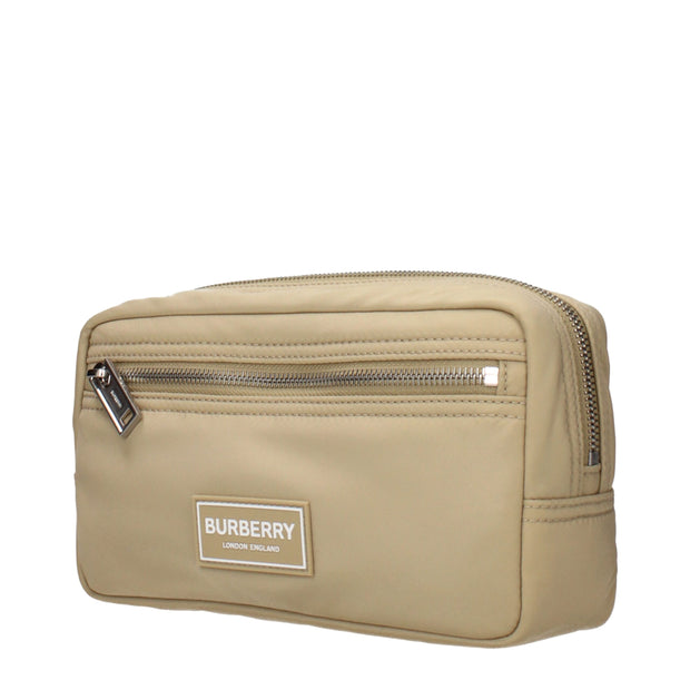 Beige Nylon Clutch Bags