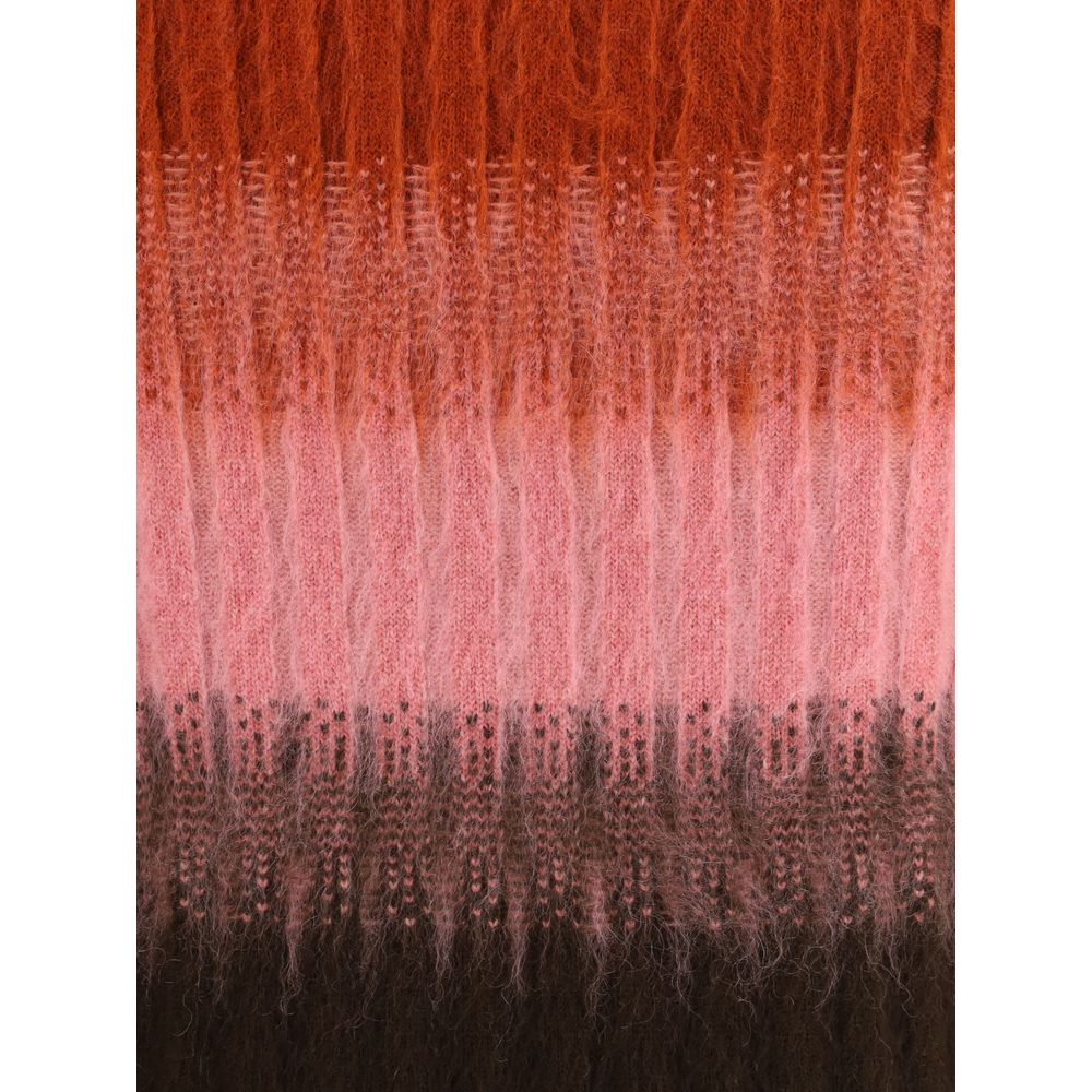 Multicolor Mohair Midi Skirt