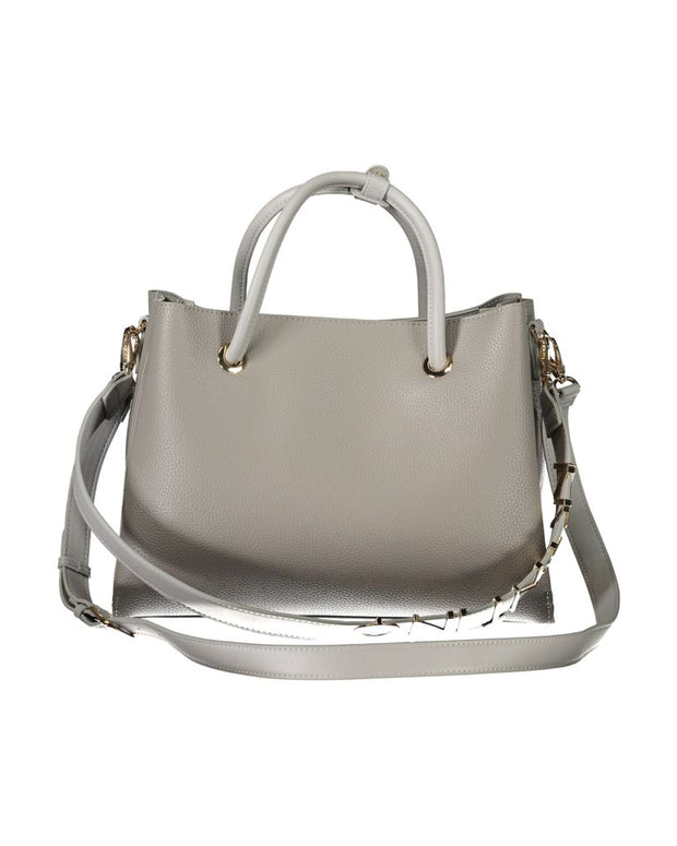 Gray Polyethylene Women Handbag