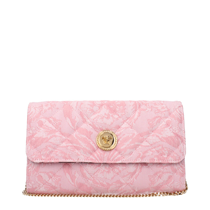 Pink Fabric Clutch Bag