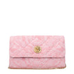 Pink Fabric Clutch Bag