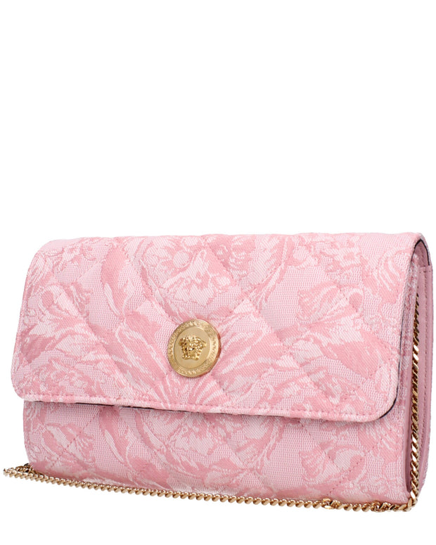 Pink Fabric Clutch Bag
