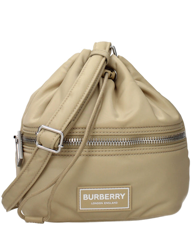 Beige Nylon Crossbody Bag