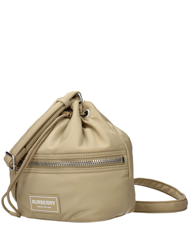 Beige Nylon Crossbody Bag