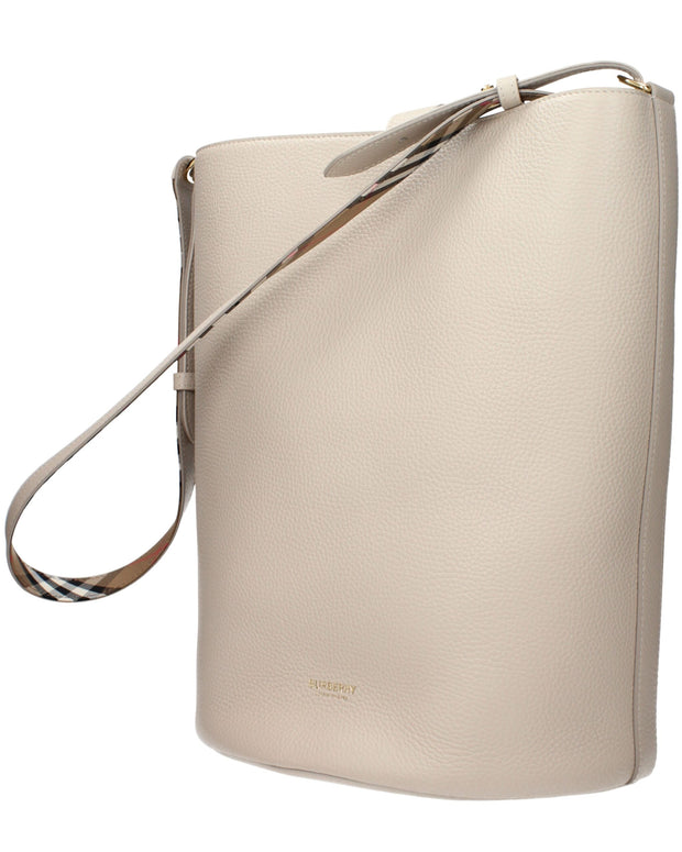 Beige Leather Handbag