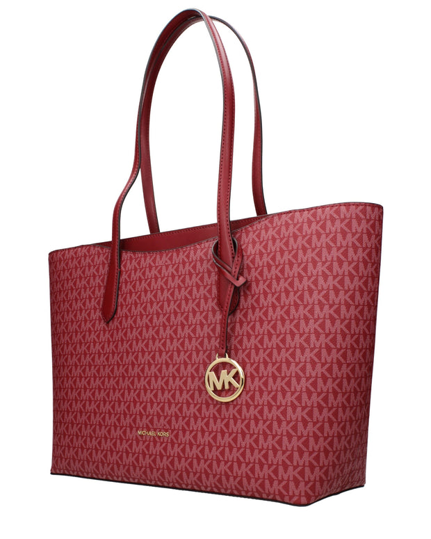 Red Fabric Shoulder Bag