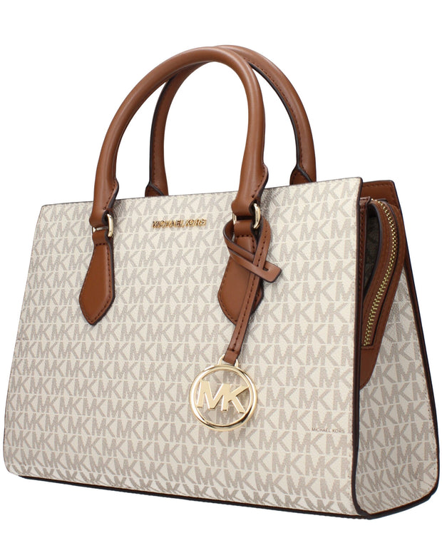 Beige Fabric Handbag
