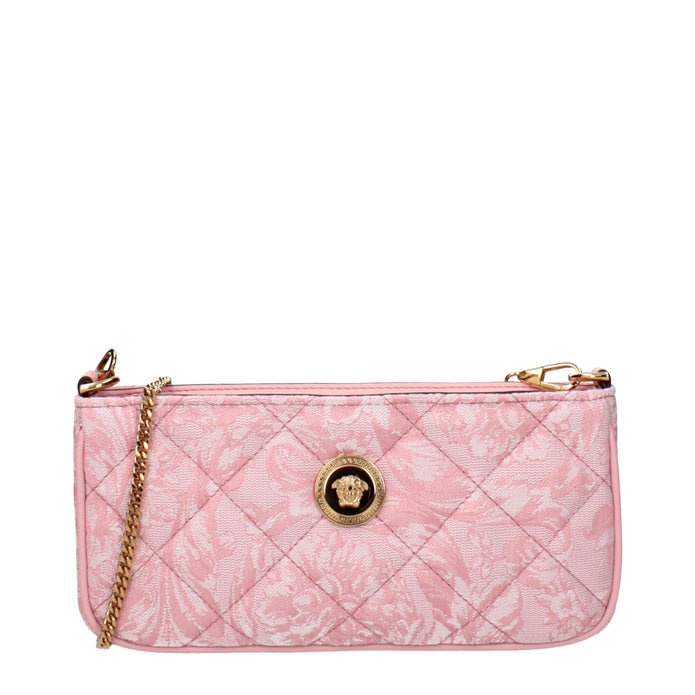 Pink Fabric Crossbody Bag