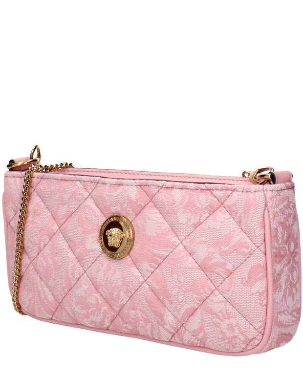 Pink Fabric Crossbody Bag