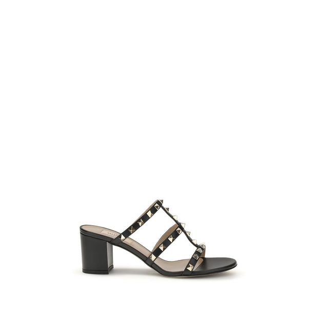 Black Calf Leather Bos Taurus Platform Sandals