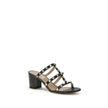 Black Calf Leather Bos Taurus Platform Sandals