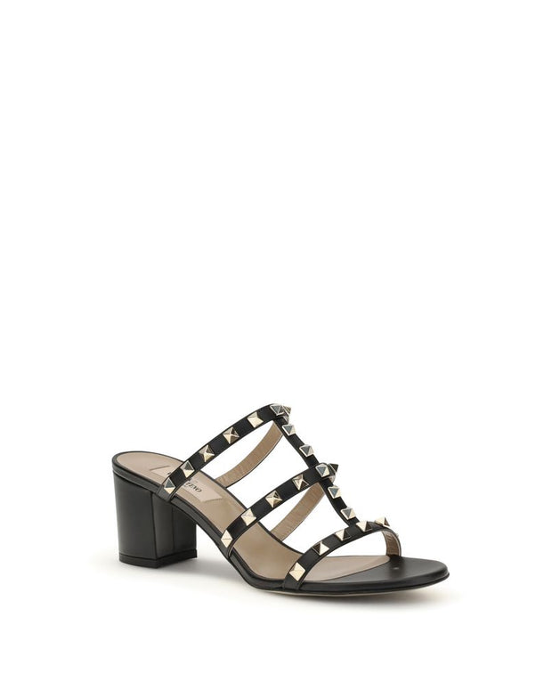 Black Calf Leather Bos Taurus Platform Sandals