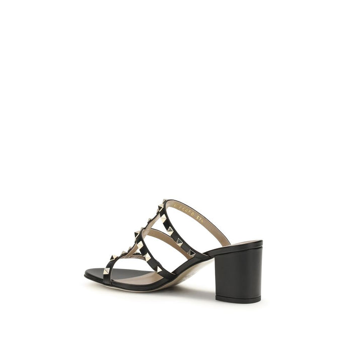 Black Calf Leather Bos Taurus Platform Sandals