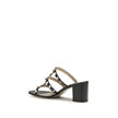 Black Calf Leather Bos Taurus Platform Sandals