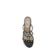 Black Calf Leather Bos Taurus Platform Sandals