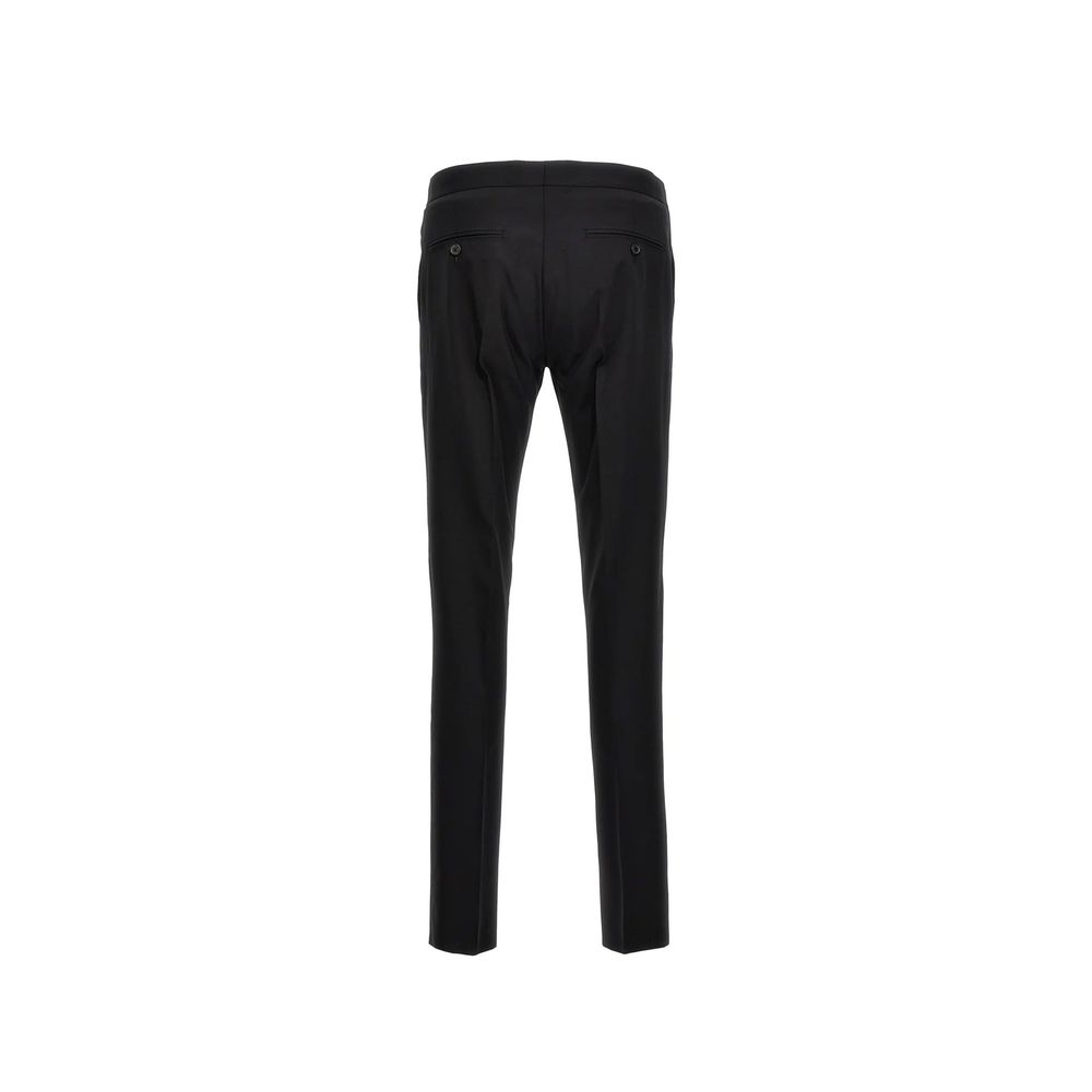 Black Elastane Two-Piece Suit