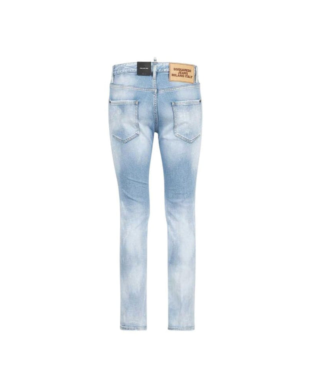 Blue Cotton Slim Fit Jeans