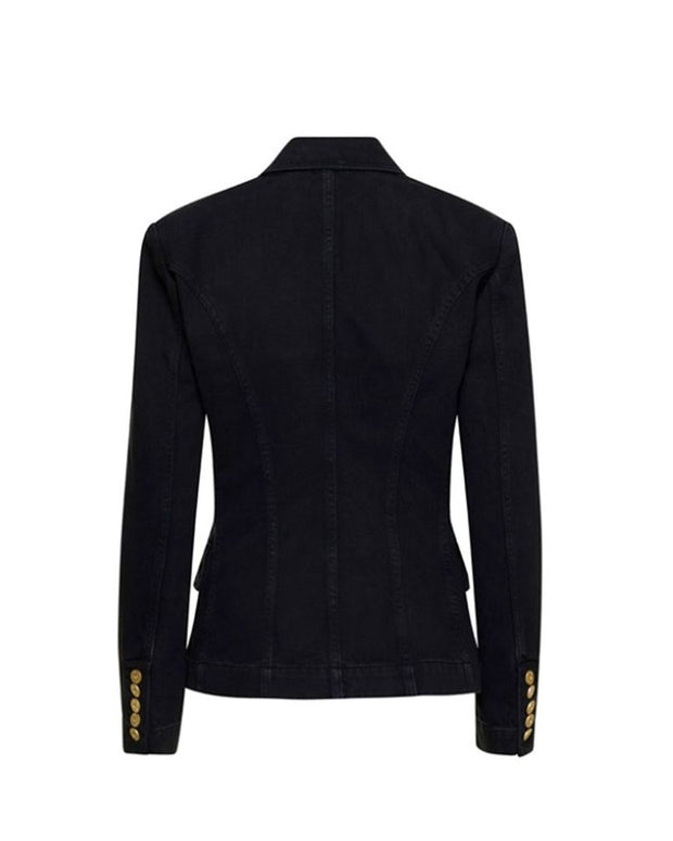 Black Cotton Blazer