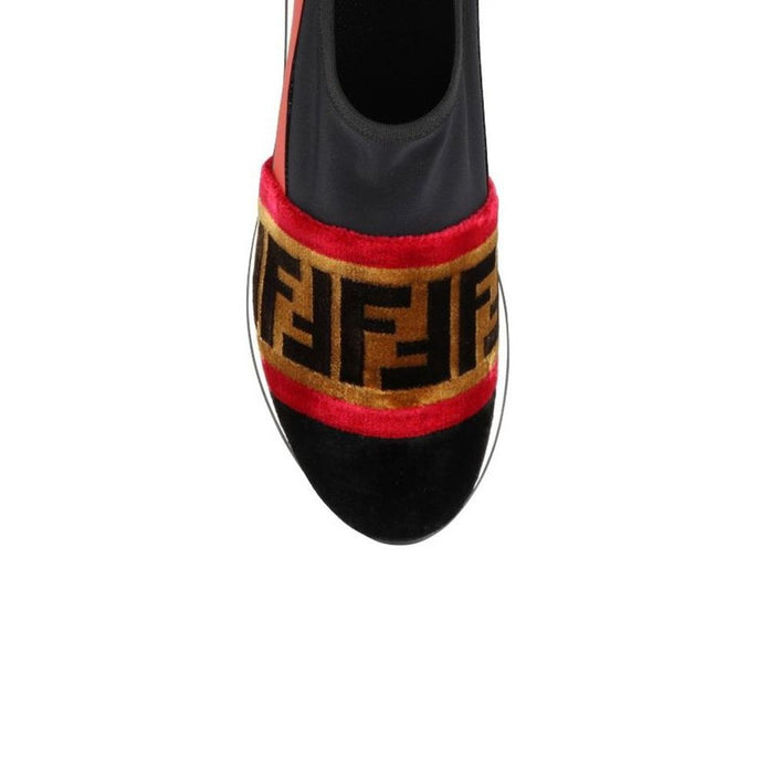 Black Fabric Sneakers