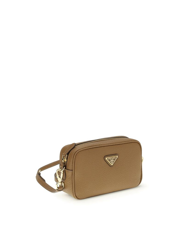 Beige Calf Leather Bos Taurus Shoulder Bag