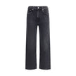 Blue Cotton Straight-Leg Jeans