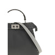 Gray Leather Shoulder Bag