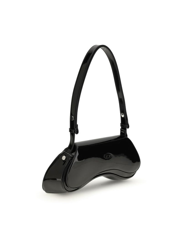Black Polyethylene Shoulder Bag