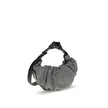 Silver Cotton Shoulder Bag