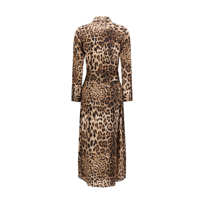 Multicolor Silk Casual Dress