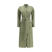 Green Silk Casual Dress