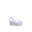 White Leather Platform Sandals