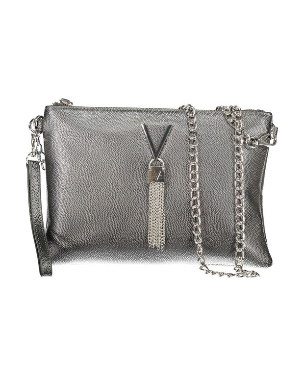 Gray Polyethylene Women Handbag