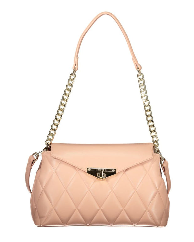 Pink Polyethylene Women Handbag