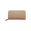 Beige Polyethylene Women Wallet