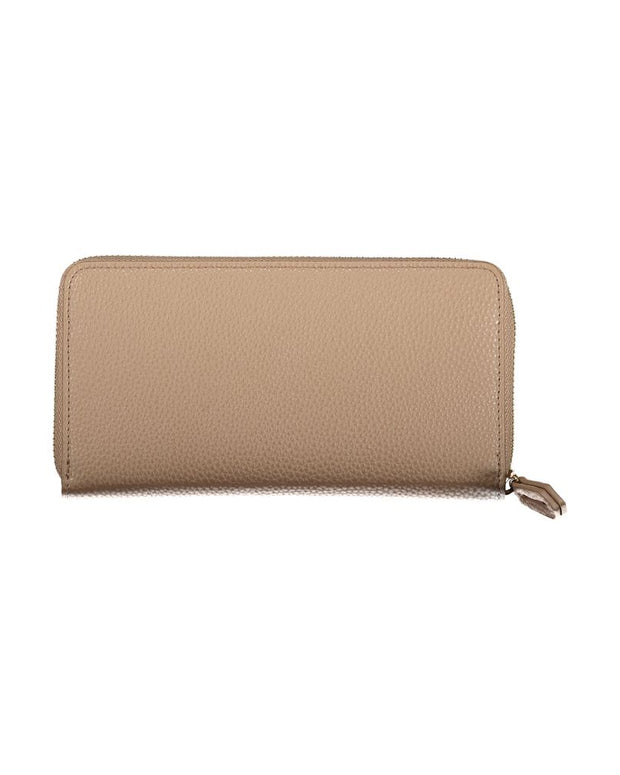 Beige Polyethylene Women Wallet