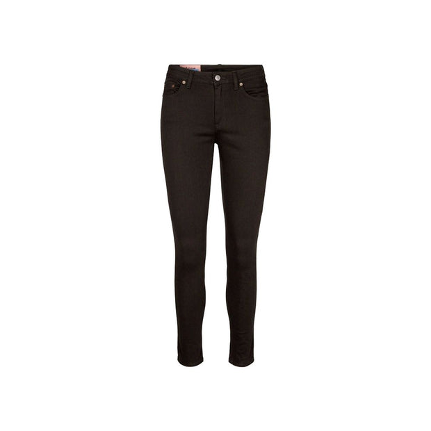 Black Cotton Skinny Jeans