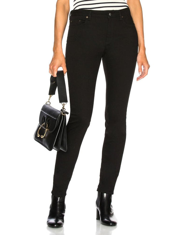Black Cotton Skinny Jeans