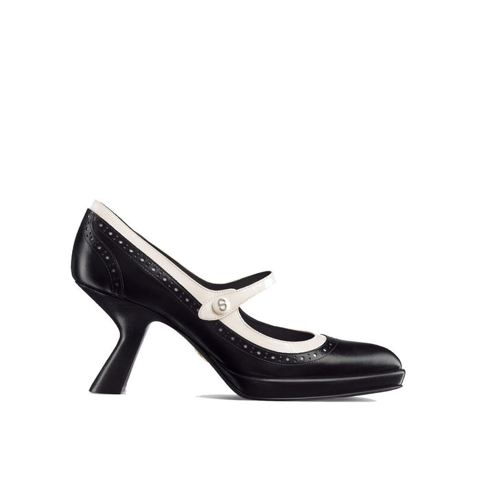 Black Calfskin High Heel Pumps
