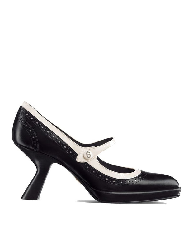 Black Calfskin High Heel Pumps
