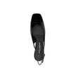 Black Calfskin Mid Heel Pumps