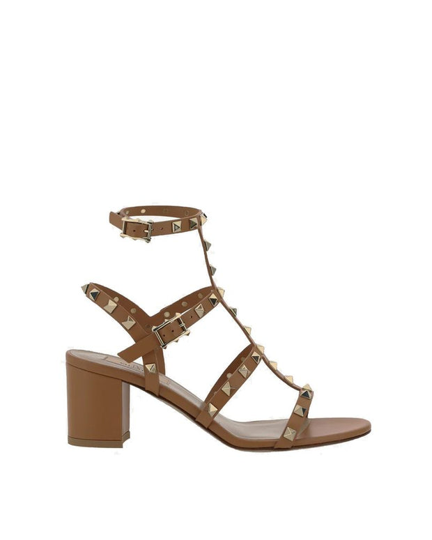 Brown Calfskin Strap-On Sandals
