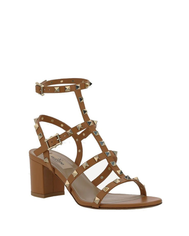 Brown Calfskin Strap-On Sandals