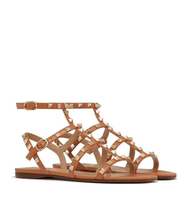 Brown Leather Strap-On Sandals