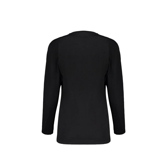 Black Cotton Long Sleeve T-Shirt