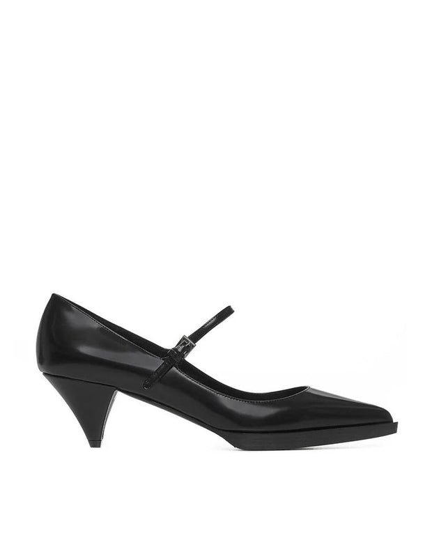 Black Calfskin High Heel Pumps