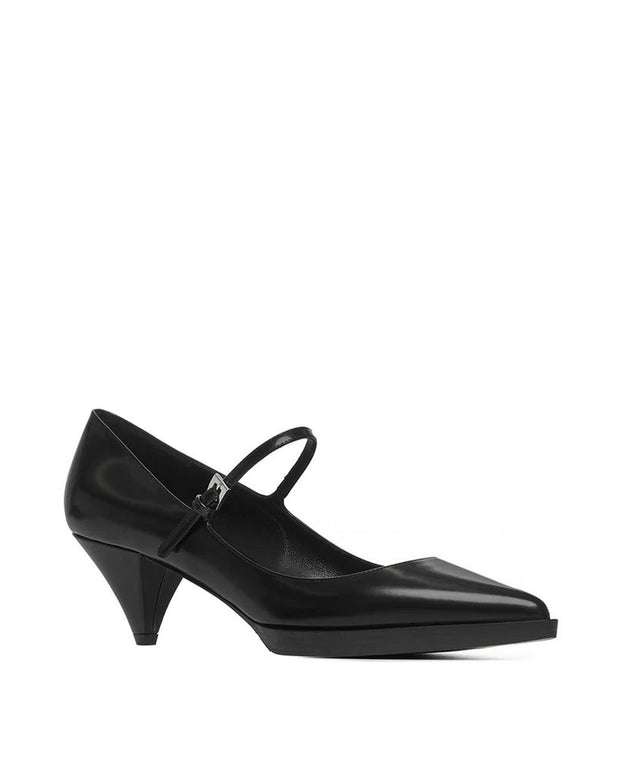 Black Calfskin High Heel Pumps