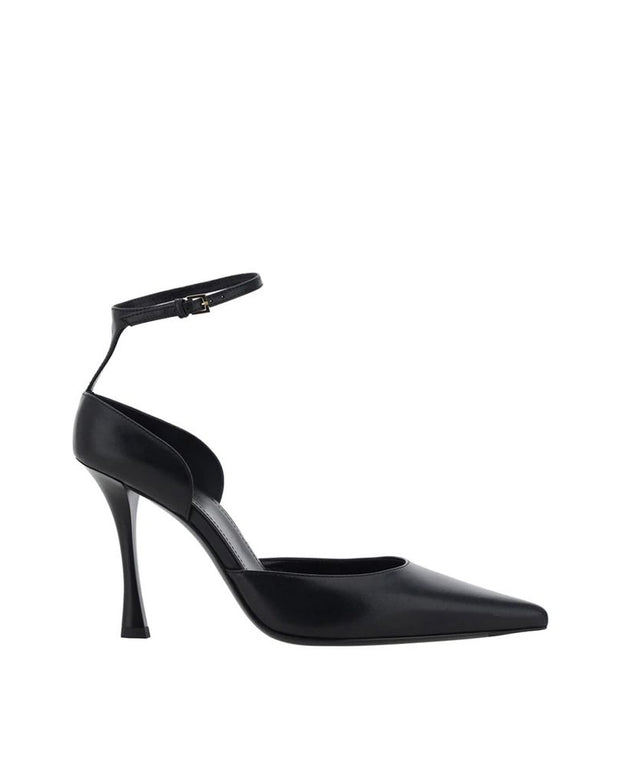 Black Lamb Leather High Heel Pumps